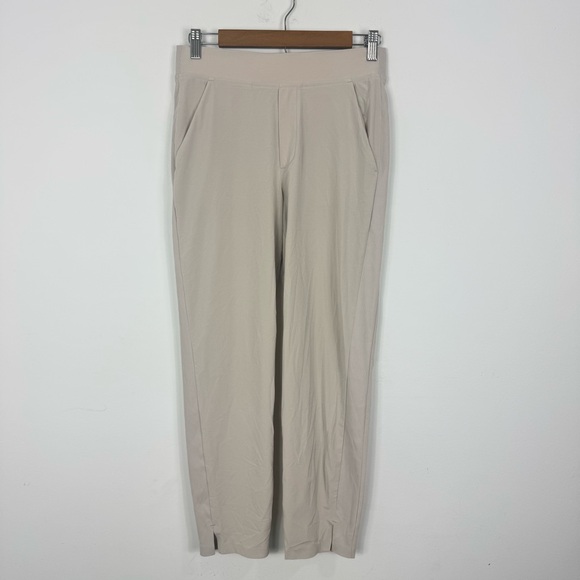 Athleta Brooklyn Ankle Pants Beige Size 4 Travel Stretch Pull On - Picture 4 of 16